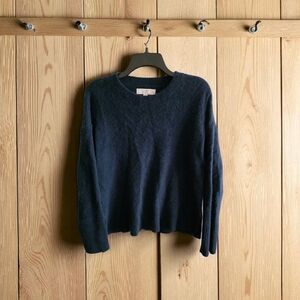 (LOFT)Women's Deep Blue Cashmere Crewneck Sweater